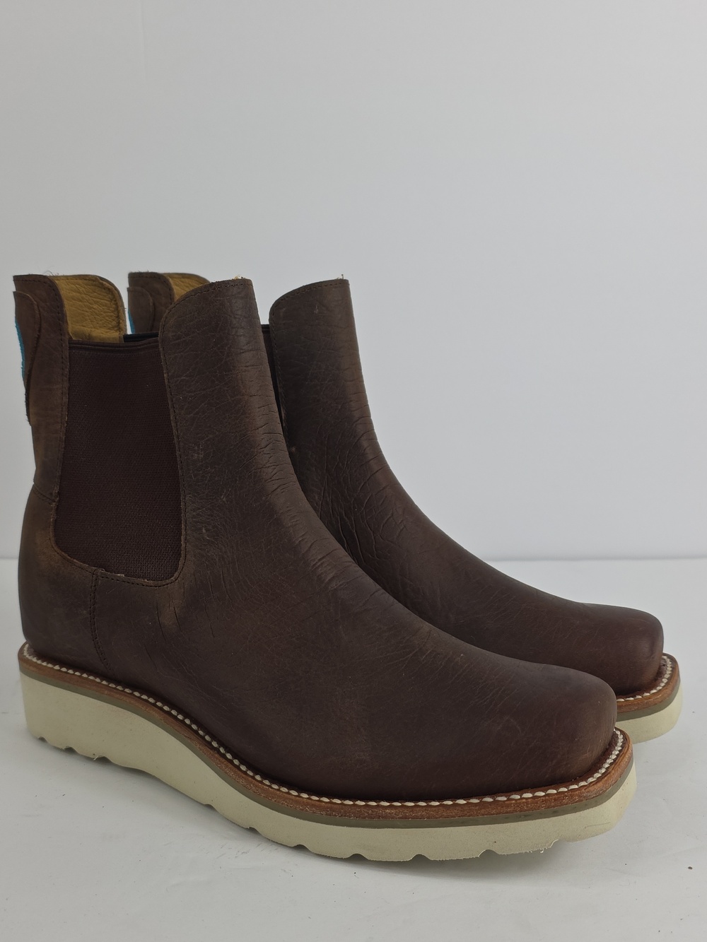 Macie Bean Ladies Distressed Bison Swedge Women's Chelsea Boots